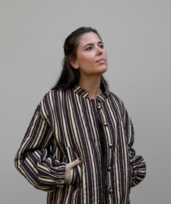 Chaqueta Acolchada Marrón y Lima