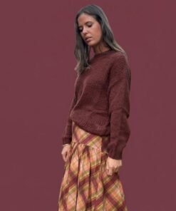 Falda de cuadros con volante