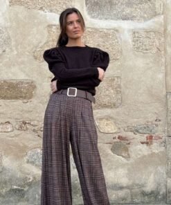 Pantalón de cuadros tonos marrones