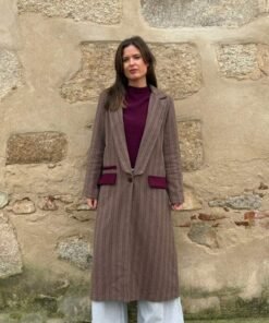 Abrigo de Paño Rayas