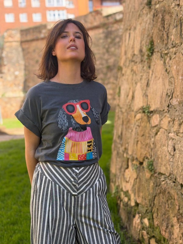 Camiseta Perro con gafas de sol